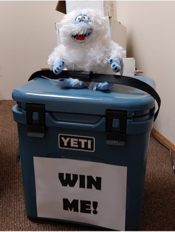 Yeti Roadie Cooler raffle prize